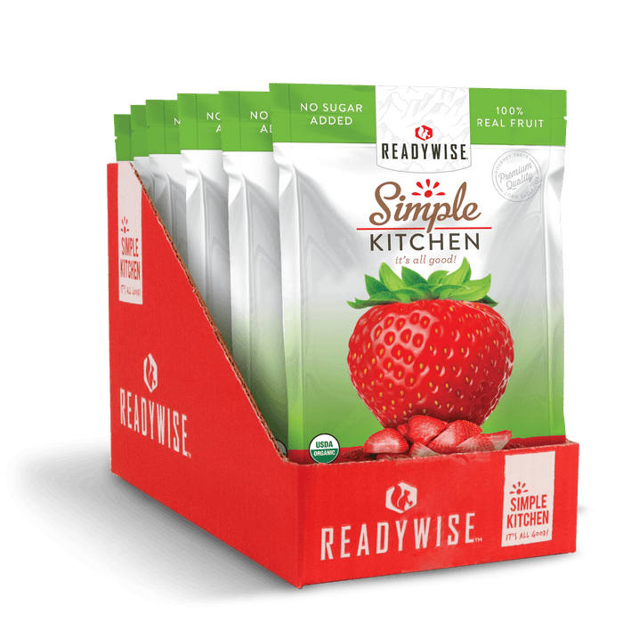 Simple Kitchen Organic Freeze-Dried Strawberries - 6 Pack - The Survival Prep Store