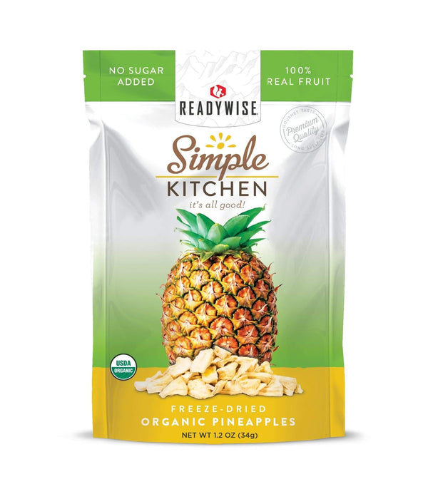 Simple Kitchen Organic Freeze-Dried Pineapples - 6 Pack - The Survival Prep Store