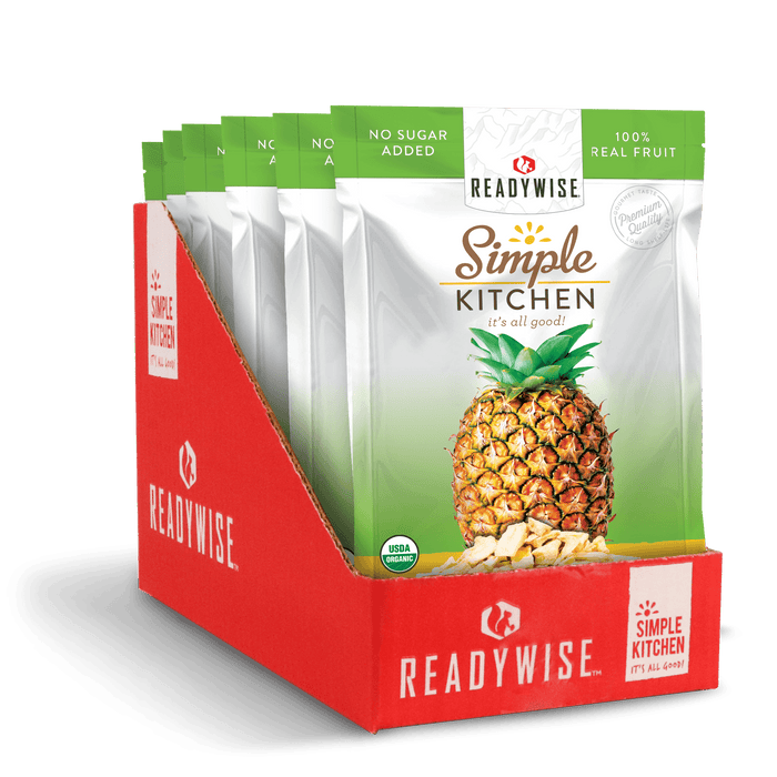 Simple Kitchen Organic Freeze-Dried Pineapples - 6 Pack - The Survival Prep Store