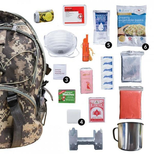 Camo Bug Out Bag/Survival Kit Backpack - The Survival Prep Store